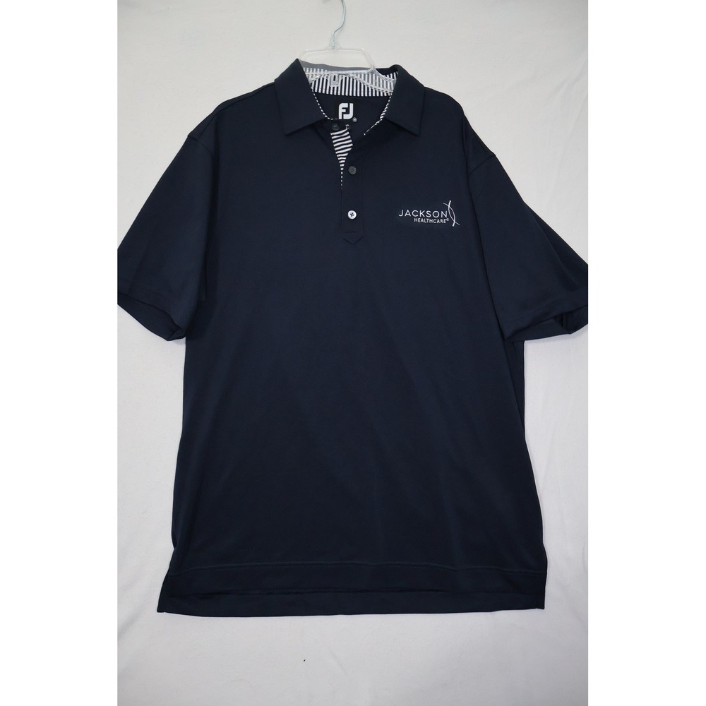 FootJoy FJ Mens Navy Blue ProDry Golf Polo Shirt Size M - Picture 2 of 4